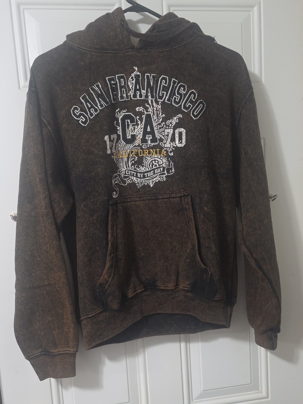 GoGo Sports San Francisco Graphic Hoodie Sweatshirt - Brown